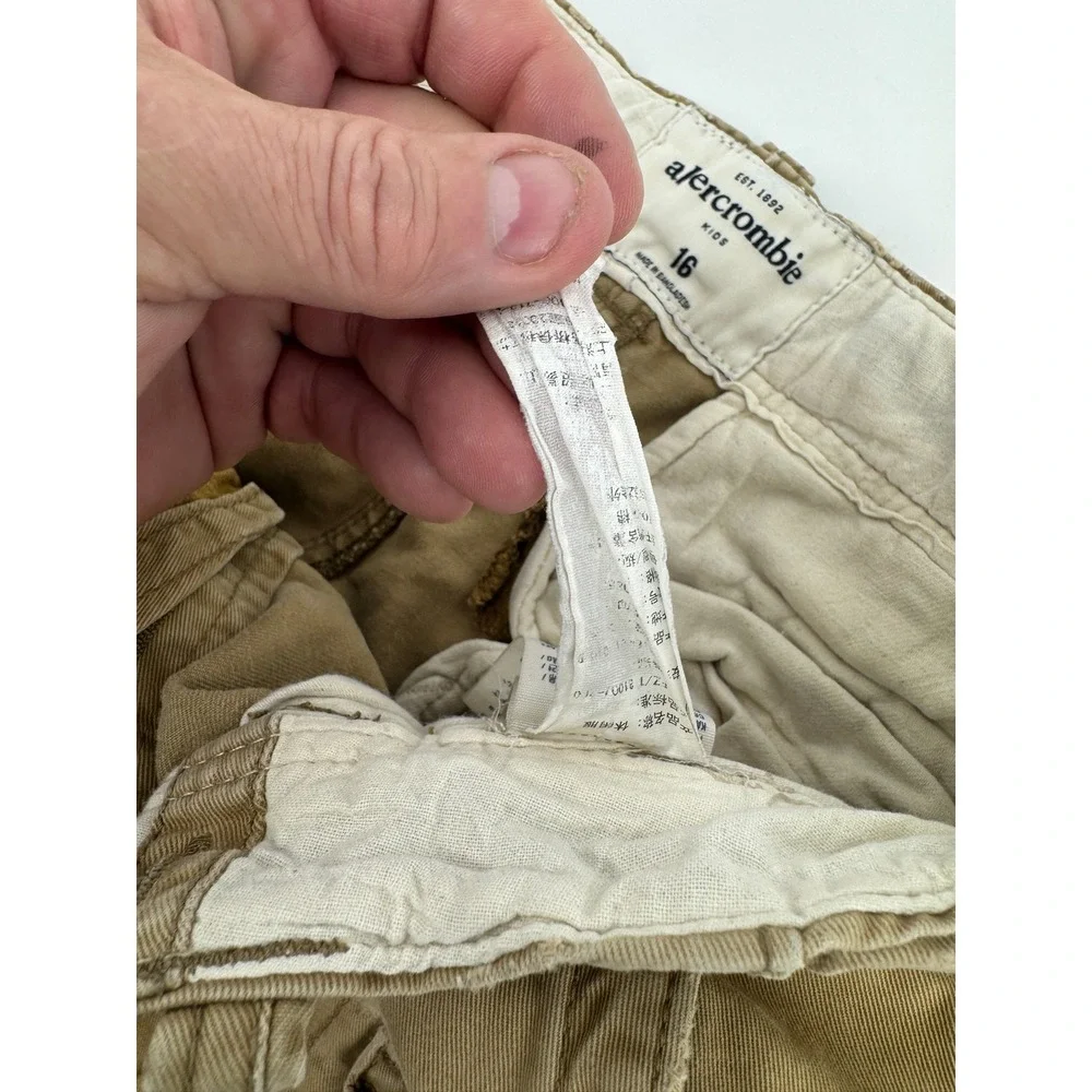 Vintage Abercrombie Cargo Shorts Size‎ 16 30x8 Cotton Utility Y2k heavy
